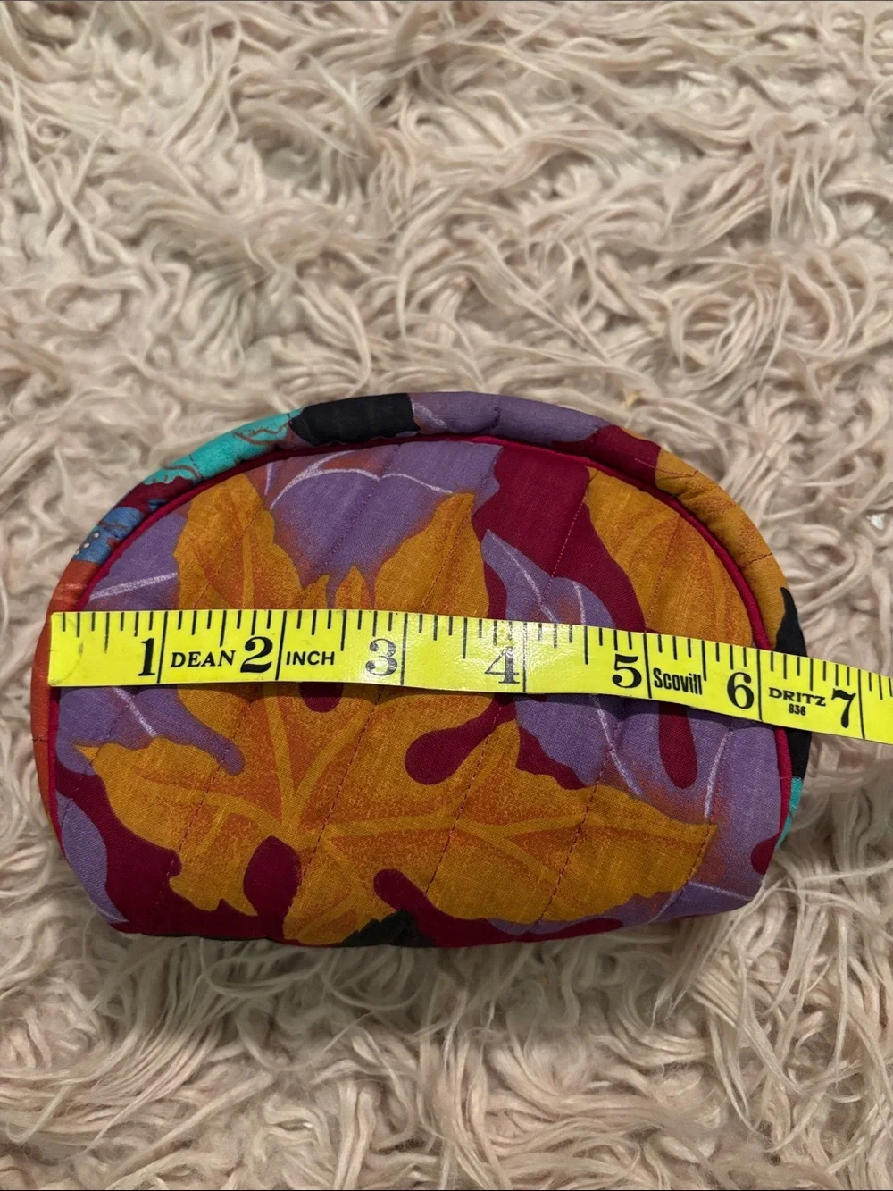 Vintage 80's Floral Cosmetic Bag